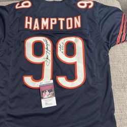 Dan Hampton Signed Autograph Custom Jersey - JSA Coa - Chicago Bears