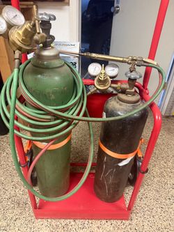 Oxy-Acetylene Welding Torch Set with Cart