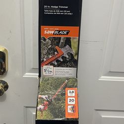 NEW - Black+Decker Corded 20” Hedge Trimmer