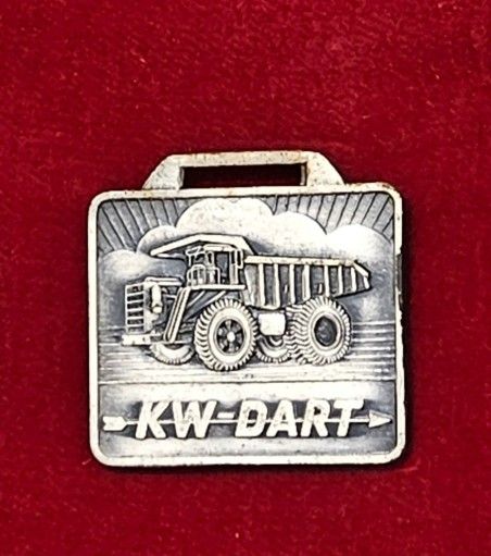 ANTIQUE KW DART Dump Truck Pocket Watch Fob Heavy Construction Equipment Collect