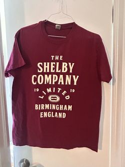 Peaky Blinders Shirt Large Maroon The Shelby Company Limited Birmingham T-Shirt