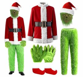 Grinch Christmas Costume Set size large