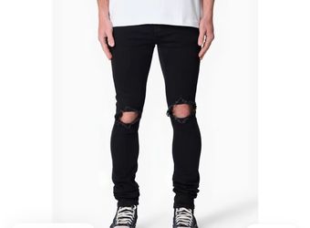 mml X1 Skinny Denim ripped - Black