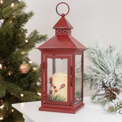 Red lantern with LED light