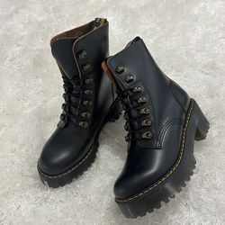 Martens womens Leona Leather Heeled Boot