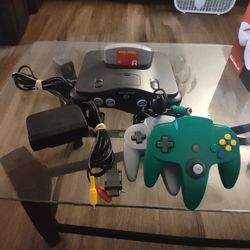 A Nintendo 64 game system