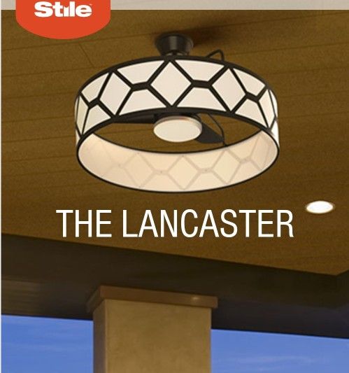 Lancaster 36 in. LED Indoor/Outdoor Ceiling Fan with Remote Control by Stile