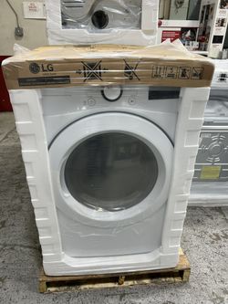 New  LG 7.4 cu. ft. Vented Stackable Gas Dryer in White with Sensor Dry Technology
