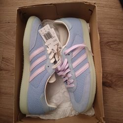 Adidas Samba OG Mens Tactical Blue Lavender Pink Sneaker JI3178 Shoe NIB Sz 11M, "Brand New."