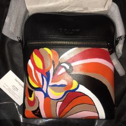 NEW Authentic COACH UNISEX MESSENGER BAG BLACK ARTIST EDITION