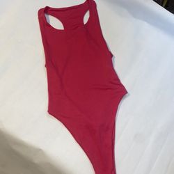 Hot Pink Backless Bodysuit (Med-Larg)