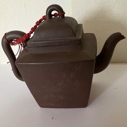Vintage Chinese Clay Teapot, signed