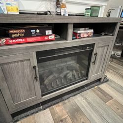 Electric Fireplace/Heater With Cabinets
