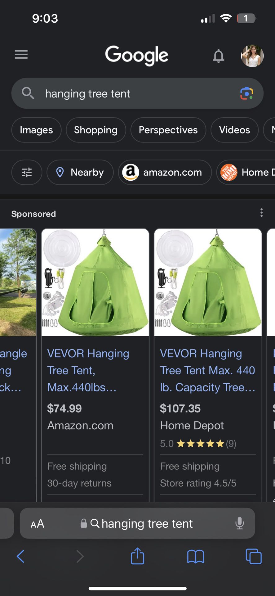 Hanging Tree Tent 