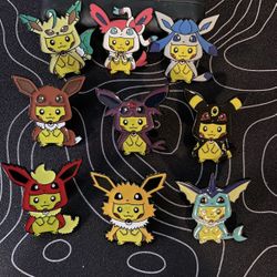 Pokemon Eeveelution Poncho Pikachu Pins