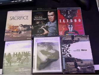 Arthouse Blu-ray Lot – Criterion, Arrow, Kino Lorber (Tarkovsky, Hitchcock, Tetsuo, La Haine)