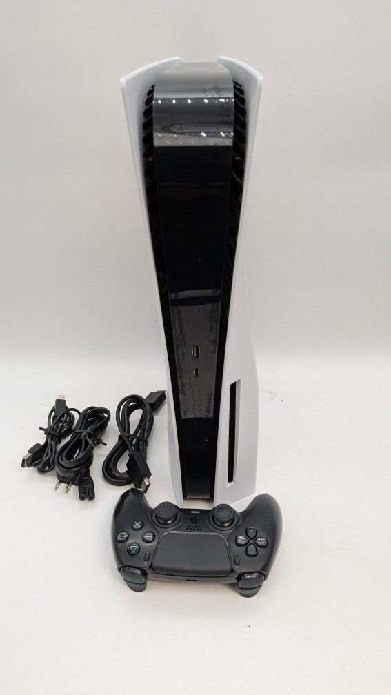 Sony PlayStation 5 (CFI-1115A) Disc Edition 825 GB White Console Gaming System 