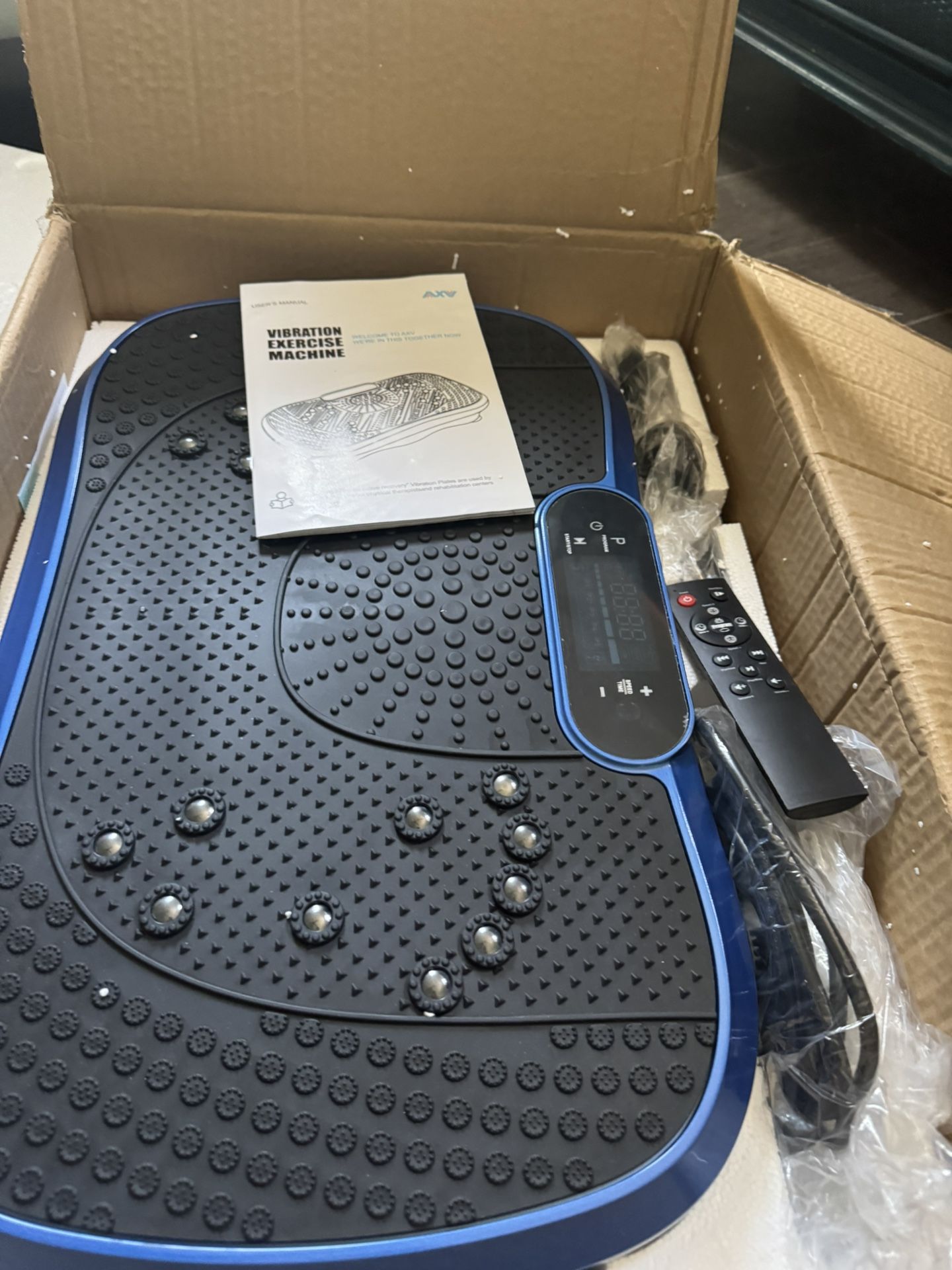 Ope Box New AXV Vibration Plate Fitness Platform Exercise Machine Vibrating Shaking Full Body Shaker Workout Vibrate Stand Shake Board Sport Gym for W