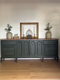 Gorgeous 9 drawer dresser W/Dovetail construction 74in. W x 18in. D x 30in. H