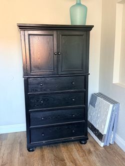 Pottery Barn wood armoire