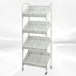 4-Tier Metal Wire Retail Floor Display Candy Rack DW4