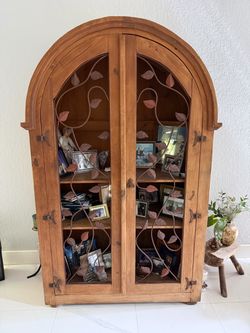 Rustic Armoire  with wrought iron accents