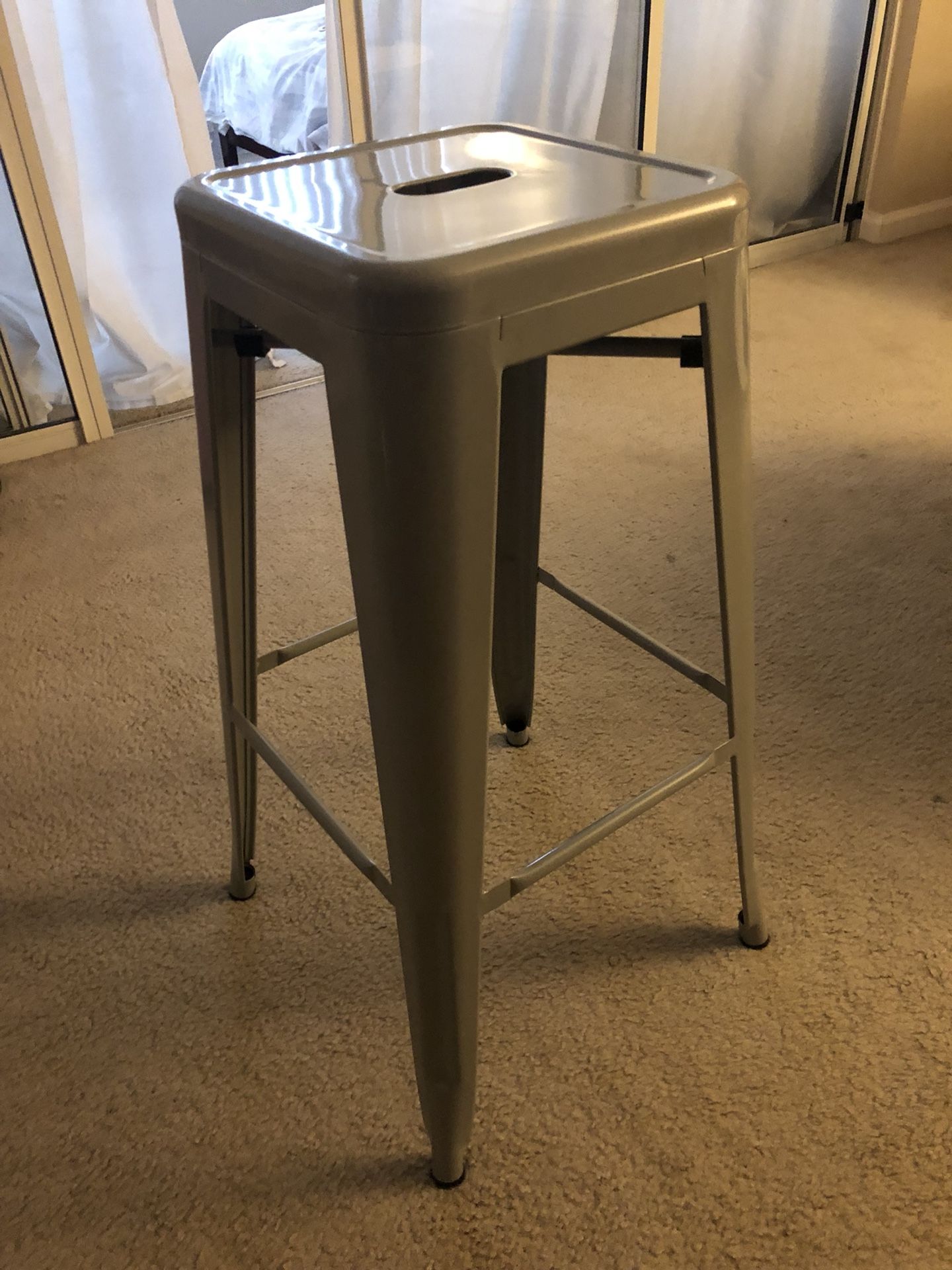 Two gray stools! Great price, great condition!