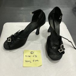 Very Fine Lightly Used Latin Ballroom Dance Shoes - Size 6 1/2 - 3” Heel
