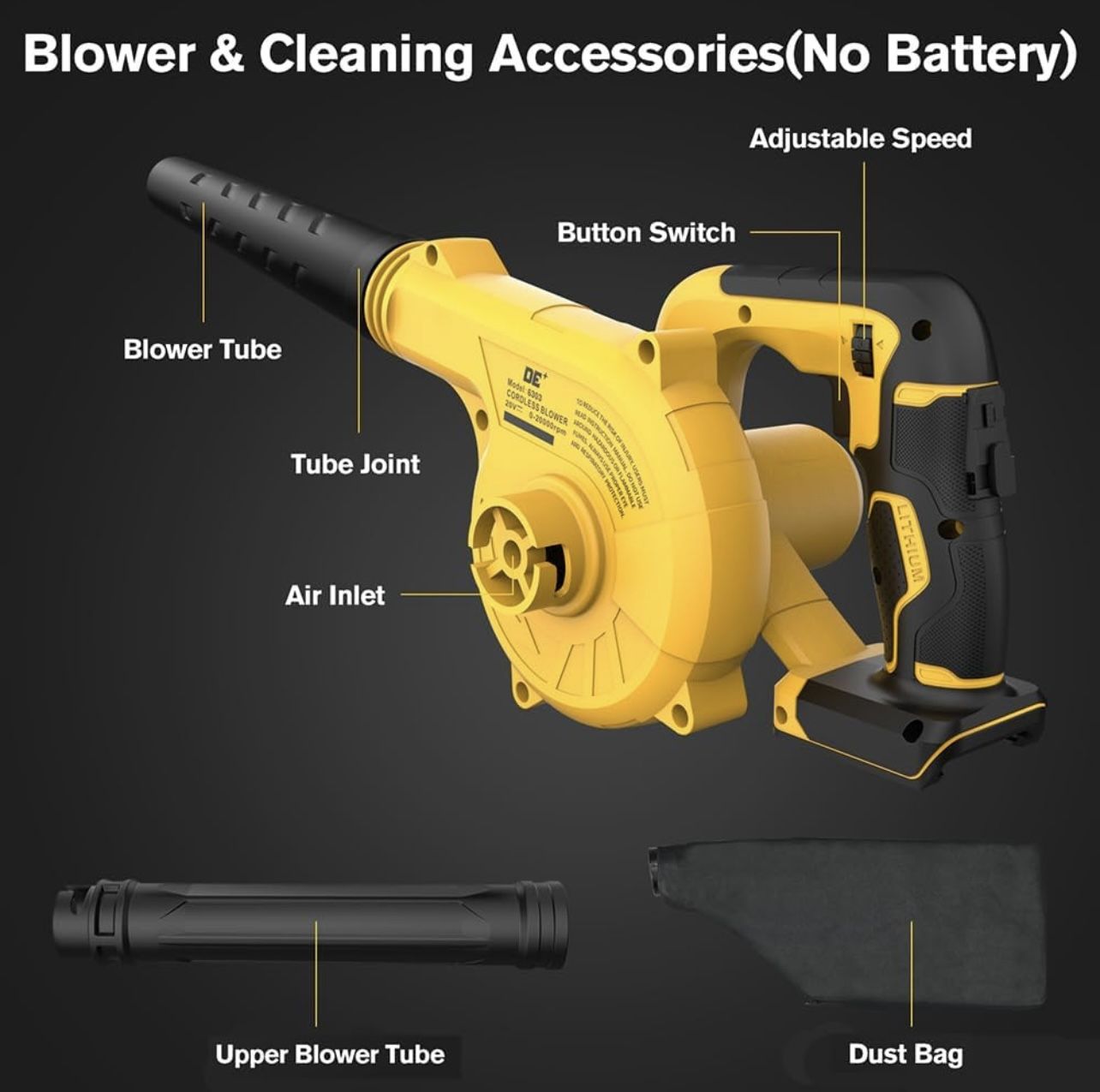 2-in-1 Cordless Leaf Blower  And Vacuum 