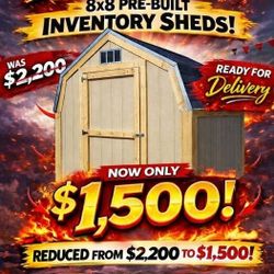 8x8 Red Hot Shed SALE! 