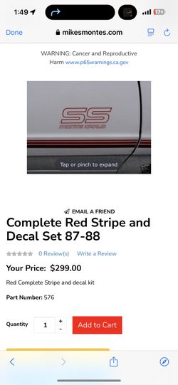 Monte Carlo SS ( Pin Stripe Decal )