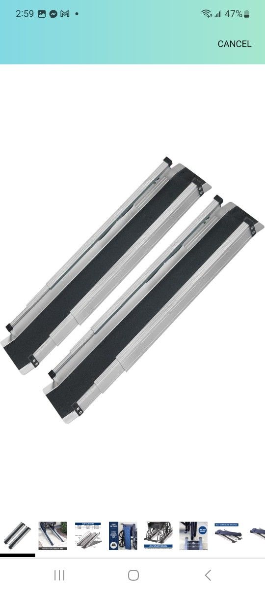 DMI Ramps For Wheelchairs For Home | 600 lb capacity | Adjustable Portable Wheelchair Ramp 3-5 Ft Long 4.5 In Wide | 2 Wheelchair Ramps For Home Steps