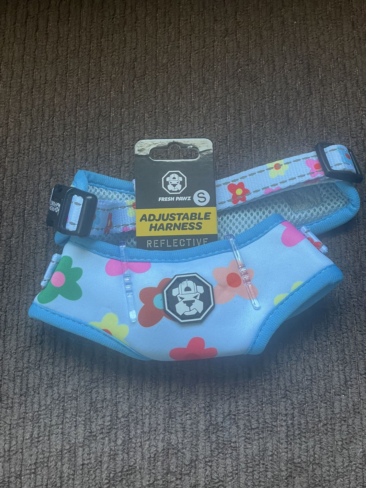 FRESH PAWZ  Le Fleur Floral Dog Harness Fashionable Soft Padded Reflective New