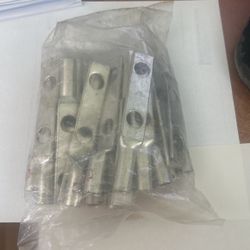 Long Barrel Copper Lug 1/2” Pink, 2hole.  24 Pieces