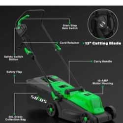 SOYUS Electric Lawn Mower Corded