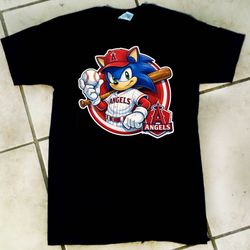 Sonic the hedgehog Anaheim angels baseball Tshirts