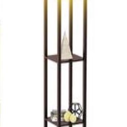 New PESRAE Floor Lamp with Shelves by Solid Wood