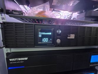 W Box 0E-RCKMT1500 Battery Backup Line-Interactive Rackmount UPS, 2U RMS, 1500VA, 1050W with 8 Outlets