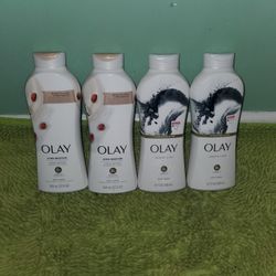 4 Olay Bodywash 22oz(2 Cocoa Butter/ 2 Charcoal & Mint)