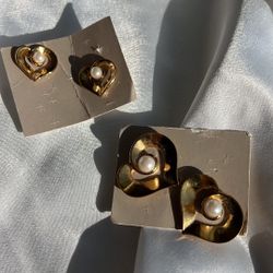Vintage Heart Earrings Set