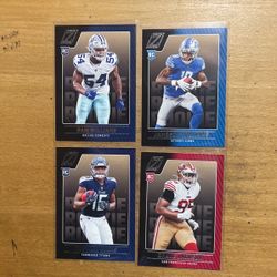 2022 ZENITH 4 CARD ROOKIE LOT 