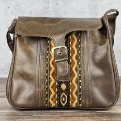 Vintage Naugahyde Hippie Shoulder Bag