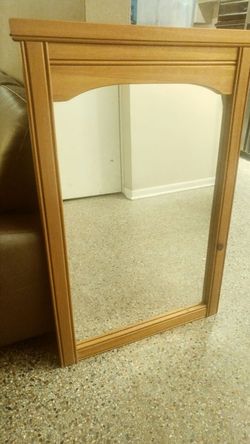 Nice Bedroom or Dresser Wood Mirror