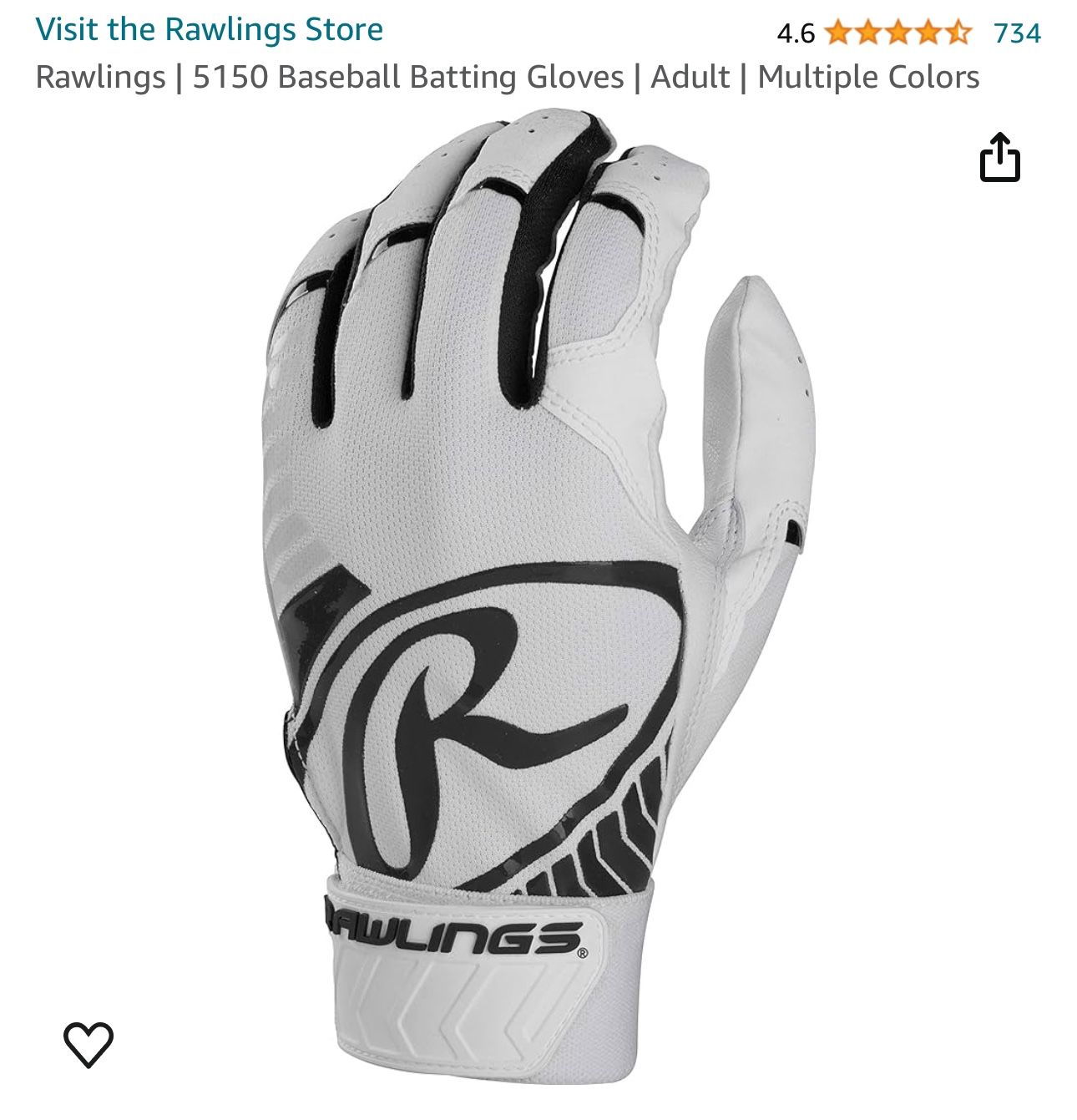 Rawlings Batting Gloves Mens XL