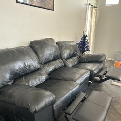 Leather Couch And Love Seat 