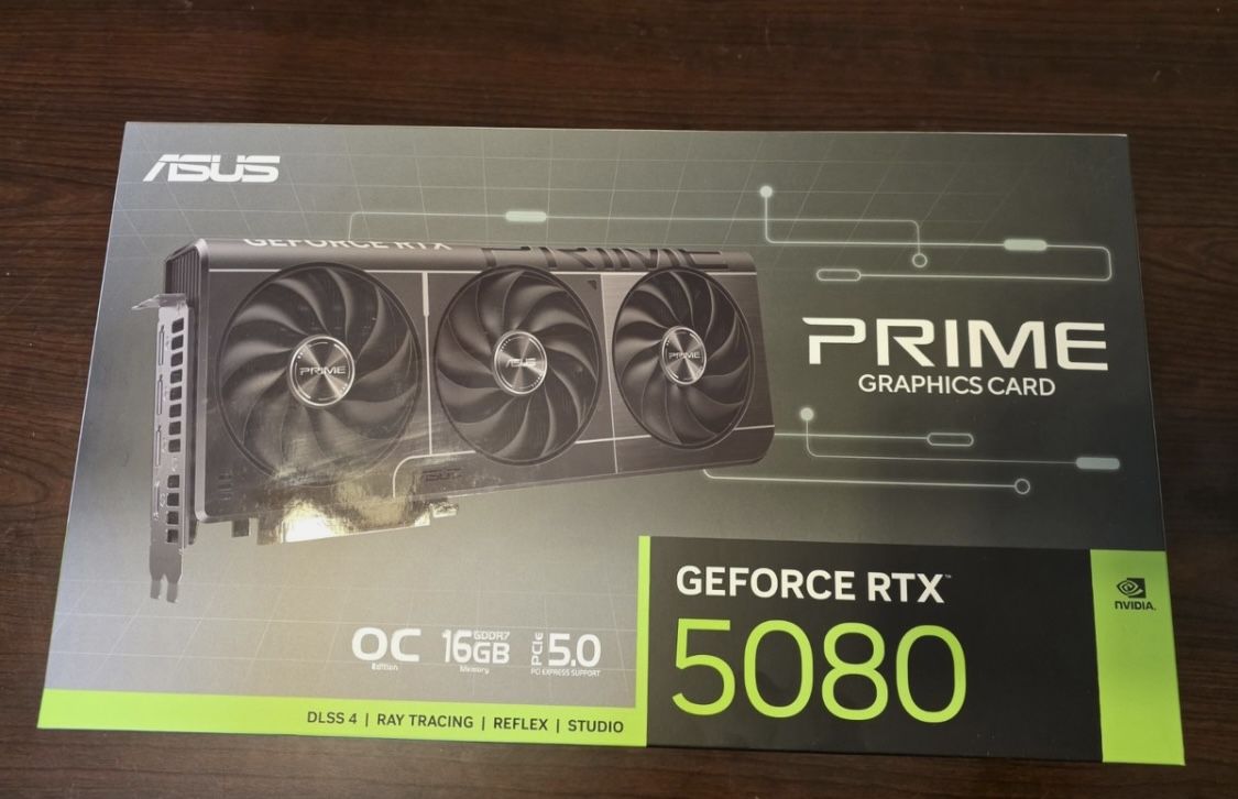ASUS Prime OC GeForce RTX 5080 16GB GDDR7 Graphics Card