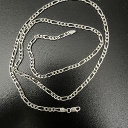 925 Sterling Silver Figaro Chain 26 Inches 