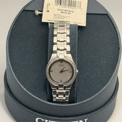 CITIZENS - NEW WOMENS “STILETTO” 42 DIAMIND W/ MOTHER OF PEARL DIAL EG3150-41D