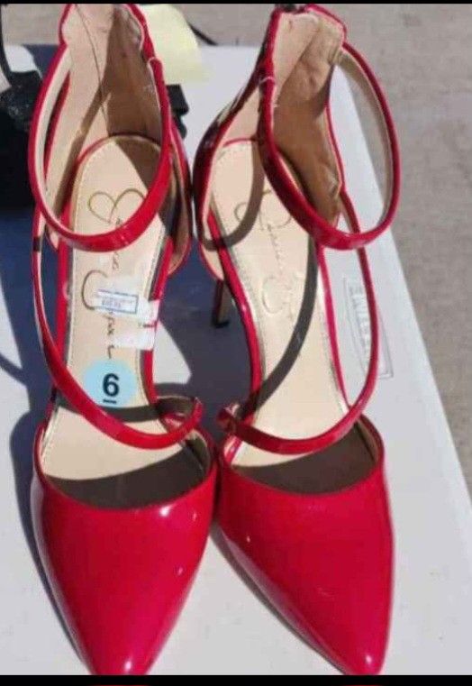 Red Stilettos New Size 6