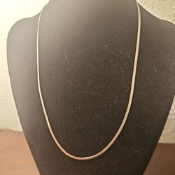Herringbone Silver Necklace 